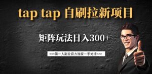 taptap拉新自刷项目，一个新用户14元，矩阵玩法日入300+-16888副业资讯