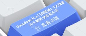 DeepSeek从入门到精通：7大场景 50大案例 全套提示词【文档】-16888副业资讯