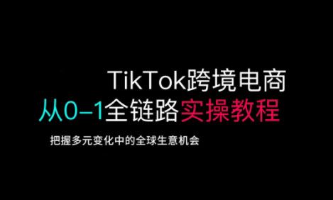 TikTok跨境电商从0-1全链路全方位实操教程，把握多元变化中的全球生意机会-16888副业资讯