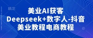 美业AI获客Deepseek+数字人-抖音美业教程电商教程-16888副业资讯