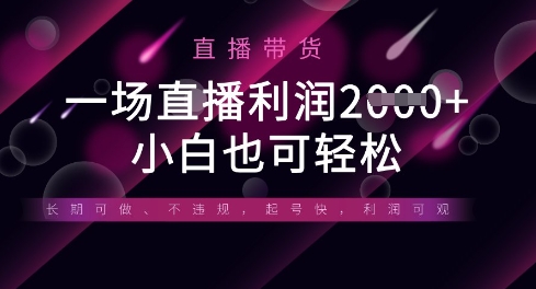 半无人直播带货，一场利润数张，适合所有平台玩法，小白也可轻松-16888副业资讯