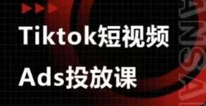 Ads视频投放课，tiktok短视频广告投放课-16888副业资讯