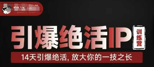 引爆绝活IP训练营，14天引爆绝活，放大你的一技之长-16888副业资讯