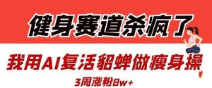 健身赛道杀疯了？我用AI复活貂蝉做瘦身操，3周涨粉8W-16888副业资讯