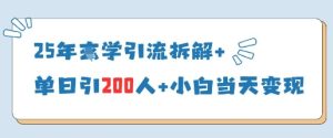 25年国学引流拆解+单日引200人+小白当天就能变现-16888副业资讯
