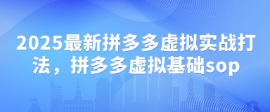2025最新拼多多虚拟实战打法，拼多多虚拟基础sop-16888副业资讯