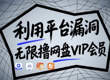 利用平台漏洞，无限撸网盘VIP会员，用户亲测有效!【漏洞原理+操作演示】-16888副业资讯
