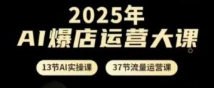 2025年AI爆店运营大课,13节AI实操课+37节流量运营课-16888副业资讯