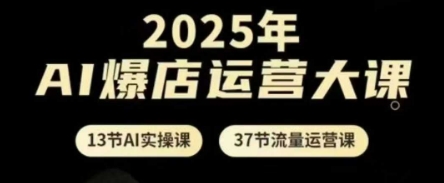 2025年AI爆店运营大课，13节AI实操课+37节流量运营课-16888副业资讯
