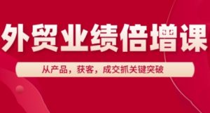 外贸业绩倍增课，从产品，获客，成交抓关键突破-16888副业资讯