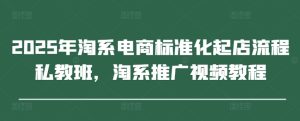 2025年淘系电商标准化起店流程私教班，淘系推广视频教程-16888副业资讯