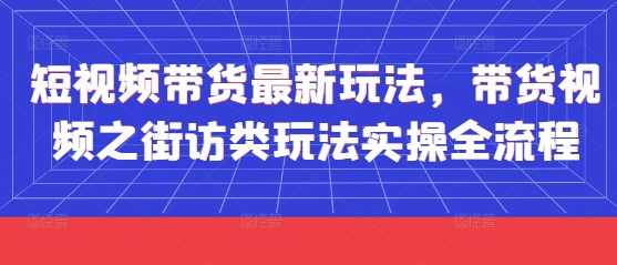 短视频带货最新玩法，带货视频之街访类玩法实操全流程-16888副业资讯