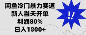 闲鱼冷门暴力赛道，新人当天开单，利润80%，日入1k+【揭秘】-16888副业资讯