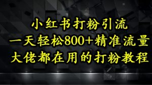 小红书打粉引流，一天轻松500+精准流量，大佬都在用的打粉教程-16888副业资讯