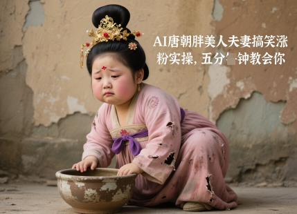 AI唐朝胖美人夫妻搞笑涨粉实操，五分钟教会你-16888副业资讯