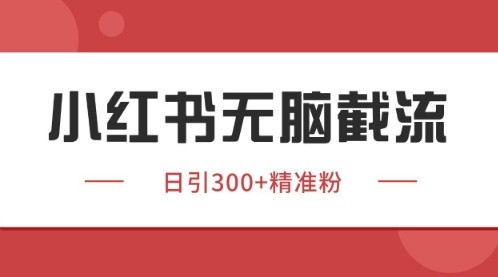 小红书只要你有同行就能获客，独家野路子获客玩法，暴力截流【揭秘】-16888副业资讯