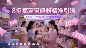 8招搞定宝妈粉精准引流,精准引流10万本地母婴粉,多渠道流量爆破玩法-16888副业资讯