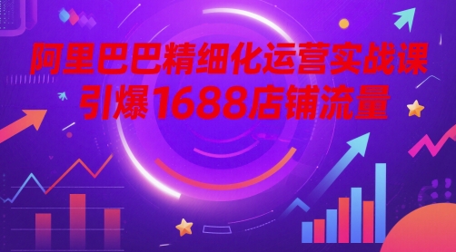 阿里巴巴精细化运营实战课，引爆1688店铺流量-16888副业资讯