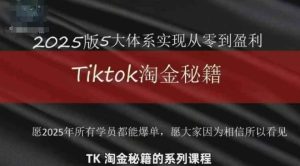 TikTok跨境2025淘金秘籍,2025TikTok从0到盈利变现-16888副业资讯