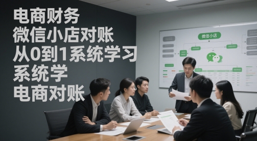 电商财务微信小店对账，从0到1系统学习电商对账-16888副业资讯