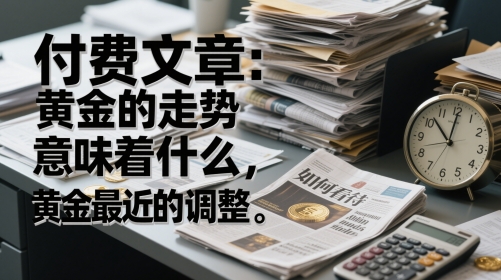 付费文章：黄金的走势意味着什么，如何看待黄金最近的调整-16888副业资讯