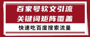百家号软文引流关键词覆盖打法,吃搜索流量日引99+【揭秘】-16888副业资讯