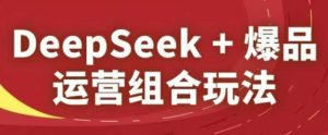 DeepSeek+爆品运营组合玩法,2025淘系精品课-16888副业资讯
