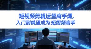 短视频剪辑运营高手课,入门到精通成为短视频高手-16888副业资讯
