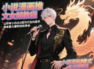 小说漫画推文女频教程,让所有小白从0成为行业内高手,简单暴力兼职轻松挣米-16888副业资讯