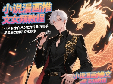 小说漫画推文女频教程，让所有小白从0成为行业内高手，简单暴力兼职轻松挣米-16888副业资讯