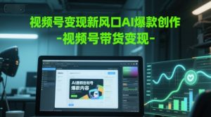 视频号变现新风口AI爆款创作-视频号带货变现-16888副业资讯