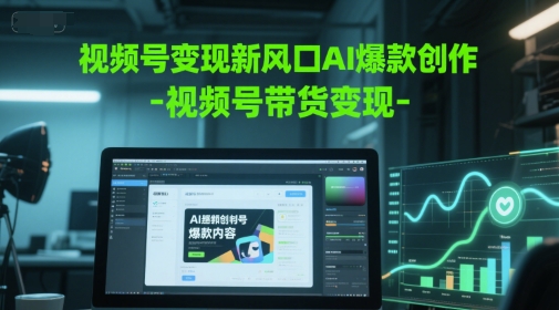 视频号变现新风口AI爆款创作-视频号带货变现-16888副业资讯
