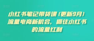 小红书笔记带货课(更新25年5月)流量电商新机会,抓住小红书的流量红利-16888副业资讯