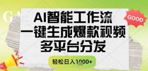 AI智能工作流,一键生成书单号爆款视频,多平台分发,每日收益多张【揭秘】-16888副业资讯