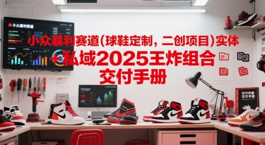 小众暴利赛道(球鞋定制，二创项目)实体+私域2025王炸组合  交付手册-16888副业资讯