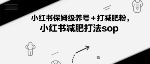 小红书保姆级养号+打减肥粉，小红书减肥打法sop-16888副业资讯