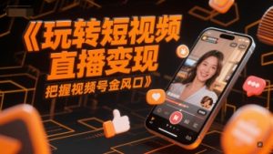 玩转短视频直播变现,把握视频号金风口-16888副业资讯