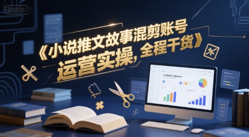 小说推文故事混剪账号运营实操，全程干货-16888副业资讯