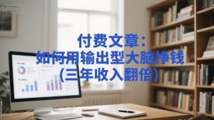 付费文章:如何用输出型大脑挣钱(三年收入翻倍)-16888副业资讯