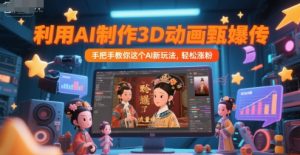 利用AI制作3D动画甄嬛传,流量爆了,手把手教你这个AI新玩法,轻松涨粉-16888副业资讯