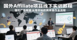 国外Affiliate项目线下实训教程,国外广告联盟从零开始的具体操作全流程-16888副业资讯