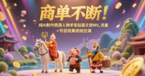 商单不断!纯AI制作西游人物羊毛毡版文旅MV,流量+节目效果统统拉满-16888副业资讯