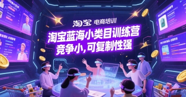 淘宝蓝海小类目训练营， 竞争小，可复制性强-16888副业资讯