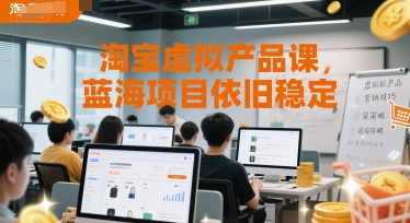 淘宝虚拟产品课，蓝海项目依旧稳定-16888副业资讯