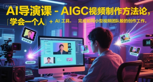AI导演课-AIGC视频制作方法论，学会一个人+AI工具，完成如同小型视频团队般的创作工作，实现导演梦-16888副业资讯