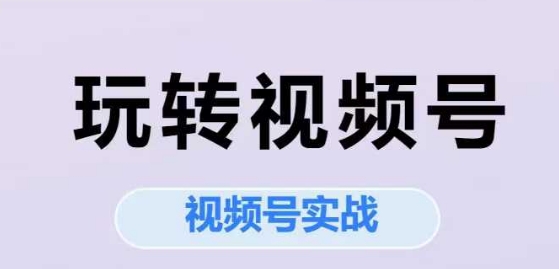 玩转视频号，视频号实战系列课-16888副业资讯