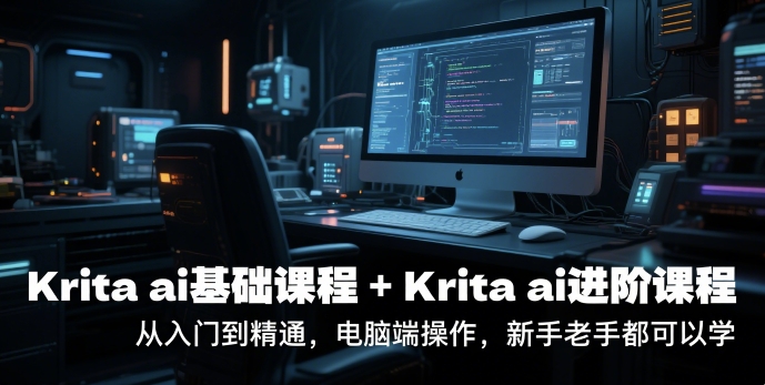 krita ai基础课程+Krita ai进阶课程，从入门到精通，电脑端操作，新手老手都可以学-16888副业资讯