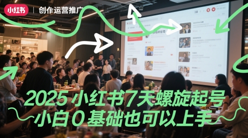 2025小红书7天螺旋起号，小白0基础也可以上手-16888副业资讯