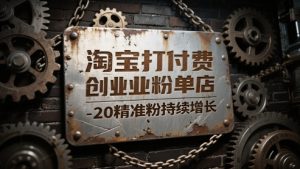 淘宝打付费创业粉单店每天稳定10-20精准粉持续增长【揭秘】-16888副业资讯