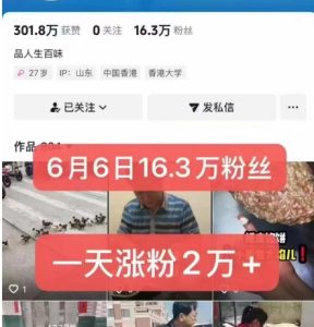 外面卖5000最新抖音搬运涨粉技术,新玩法,一分钟一条,一天涨粉2W,苹果安卓都可用-16888副业资讯